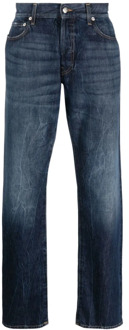 Blauwe Stonewashed Straight-Leg Jeans Department Five , Blue , Heren - W33,W30,W31,W34,W32,W29