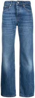 Blauwe Straight-Leg Jeans Ami Paris , Blue , Dames - W29