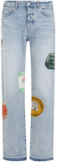 Blauwe Straight Leg Jeans Amiri , Blue , Heren - W31
