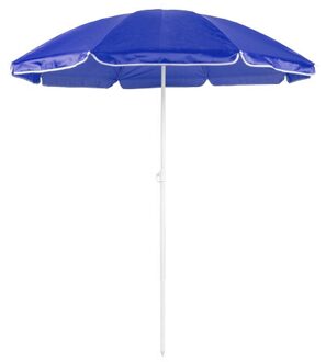 Blauwe strand parasol van nylon 150 cm - Parasols Wit