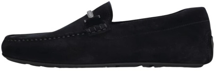 Blauwe Suède Loafers Noel_mocc Hugo Boss , Blue , Heren - 46 Eu,42 EU