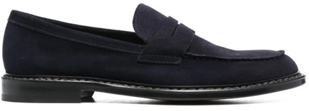 Blauwe Suède Penny Loafers Doucal's , Blue , Heren - 43 Eu,40 Eu,42 1/2 Eu,41 1/2 Eu,44 Eu,41 Eu,42 Eu,45 Eu,40 1/2 EU