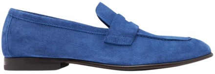 Blauwe Suède Penny Loafers Scarosso , Blue , Heren - 41 Eu,43 Eu,42 1/2 Eu,44 Eu,47 Eu,40 1/2 Eu,40 Eu,45 Eu,43 1/2 Eu,48 Eu,39 Eu,41 1/2 Eu,42 Eu,46 EU