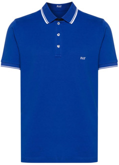 Blauwe T-shirts en Polos Fay , Blue , Heren - 2Xl,Xl,L,M,3Xl