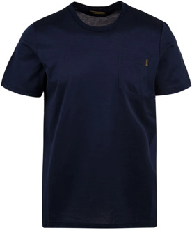 Blauwe T-shirts en Polos Moorer , Blue , Heren - 2Xl,Xl,L,M