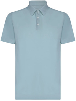 Blauwe T-shirts & Polos voor mannen Zanone , Blue , Heren - 2XL