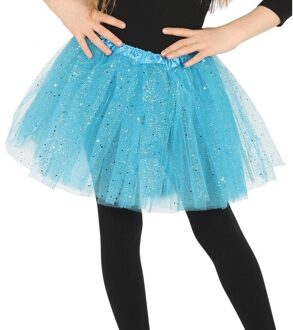 Blauwe tutu met glitters voor meisjes - Accessoires > Rokken, Tutu's