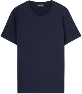Blauwe Upgrade T-Shirt voor Mannen Dondup , Blue , Heren - L,S