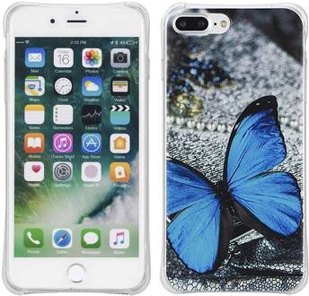 Blauwe vlinder. Iphone 7 plus flexibel hoesje
