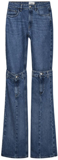 Blauwe Wide Leg Jeans Coperni , Blue , Heren - L,M