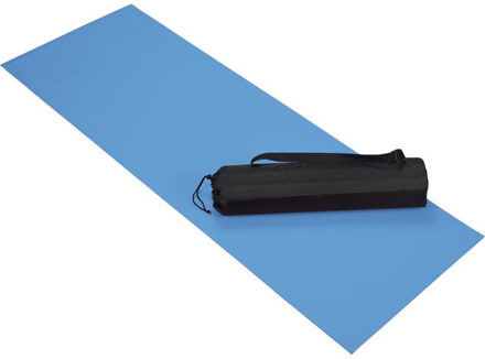 Blauwe yoga/fitness sportmat 60 x 170 cm - Fitnessmat