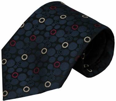 Blauwe zijden stropdas Brescia 01