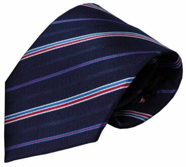 Blauwe zijden stropdas Eddo 01