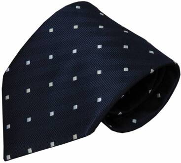 Blauwe zijden stropdas Sacile 01