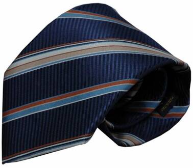 Blauwe zijden stropdas Trieste 01