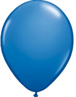 Blauwkleurige helium ballonnen metallic 50 stuks