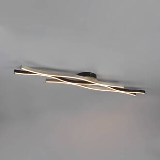 Blaze LED plafondlamp, CCT, dimbaar, aluminium geborsteld aluminium, zwart