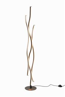 Blaze LED vloerlamp met dimmer, CCT, aluminium geborsteld aluminium, zwart