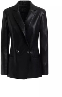 Blazer In Nepleer Zwart - M