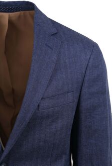 Blazer Linnen Royal Blauw Donkerblauw - 46,48