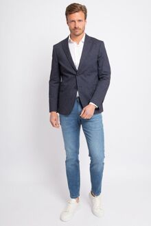 Blazer Linnen Streep Navy Donkerblauw - 48,50,52,54