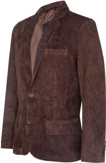 Blazer suède jas Zachte Italiaanse leren jas Bruin - M