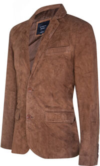 Blazer suède jas Zachte Italiaanse leren jas Bruin - XS