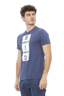 Bld Graphic T-shirt Korte Mouwen Ronde Hals - maat Middelblauw