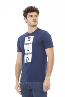 Bld Graphic T-shirt Korte Mouwen Ronde Hals Top - maat Donkerblauw