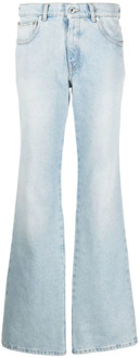 Bleach Baby Flared Jeans in Lichtblauw Off White , Blue , Dames - W27