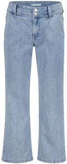 Bleach Wide Jeans voor vrouwen Red Button , Blue , Dames - 2Xl,Xl,L,3Xl