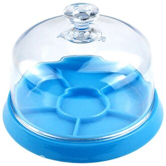 Blesiya Horlogemaker Horloge Onderdelen Houder Lade Stofkap 6 Slots Organisator Blauw stijl B