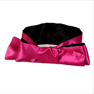 Blinddoek / Bondagedoek Satijn Roze & Zwart