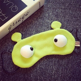 Blinddoek Voor Slapen Eye Covers Ogen Slapen Bandages Slaapmasker Patch Leuke Cartoon Reizen Eyescover Komisch Eye Patch groen