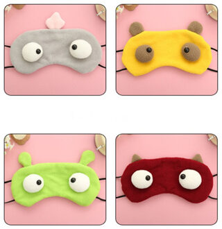Blinddoek Voor Slapen Eye Covers Ogen Slapen Bandages Slaapmasker Patch Leuke Cartoon Reizen Eyescover Komisch Eye Patch rood