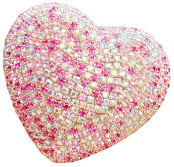 Bling Bling Loving Heart Outlet Vent Parfum Clip Geur Auto Airconditioning Luchtverfrisser Auto Decoratie Interieur Accessoires Roze