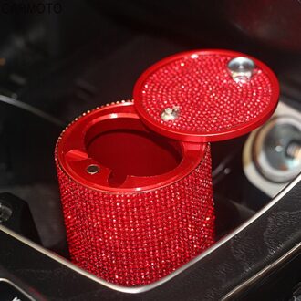 Bling Bling Steentjes Draagbare Auto Asbak Met Licht Kristal Diamant Led Auto Ash Tray Asbak Opslag Cup Universele AshHolder