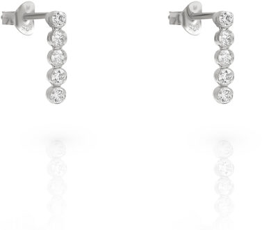 'Bling' Dames 925 Sterling Zilveren Oorbellen - Zilver ZO-7547