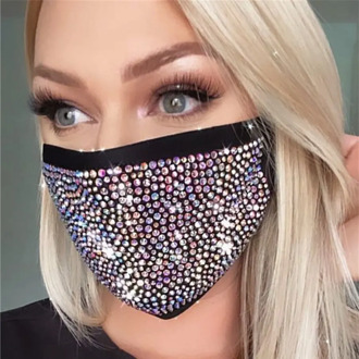 Bling Rhinestone Masks mascarillas Face Mask Luxury Designer Reusable Crystal Mask for Face Fashion Women bijoux mascara de boca