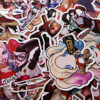 Blinghero Clown Stickers 32Pcs/set Cool Stickers Scrapbooking Stickers Laptop Car Stickers Harley Quinn Decals BH0080