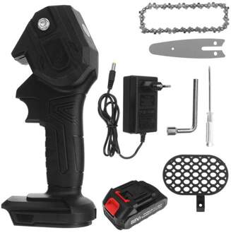 Blmiatko 88V 2400W 4 Inch Elektrische Kettingzagen Hout Snijden Snoeien Kettingzaag Tuin Boom Logging Trimmen Zag Met 1/2 Batterij zwart 1 accu
