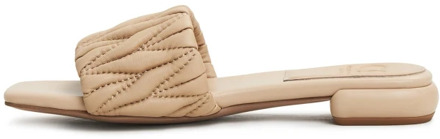 Block Heeled Slippers Stephanie - Beige Cesare Gaspari , Beige , Dames - 38 Eu,39 Eu,37 Eu,36 Eu,41 EU