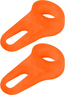 Block it Deurwig - 2x - oranje - TPE kunststof - 12 x 3,8 cm - deurstopper - Deurstoppers