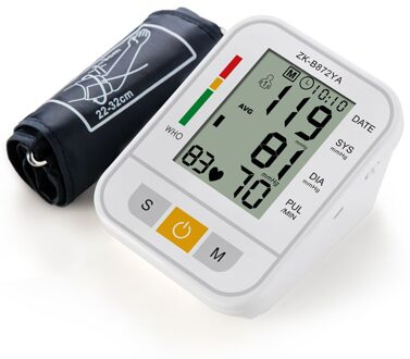 Bloeddruk Monitorupper Arm Automatische Digitale Bloeddrukmeter Pulse Meting Tool Thuis Gezondheid Bp Bloeddrukmeters