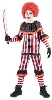 Bloederige Clown Kostuum Kind Rood - Zalm, Multikleur - Print