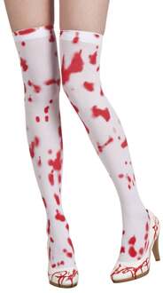 Bloederige kousen Wit - Transparant