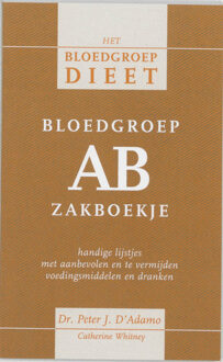 Bloedgroep AB zakboekje - Boek P. D'Adamo (9032508881)