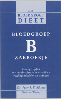 Bloedgroep B zakboekje - Boek P. D'Adamo (9032508873)