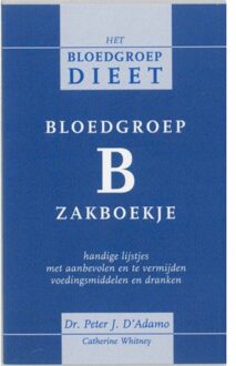 Bloedgroep B zakboekje - Boek P. D'Adamo (9032508873)