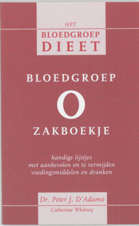 Bloedgroep O zakboekje - Boek P. D'Adamo (9032508865)